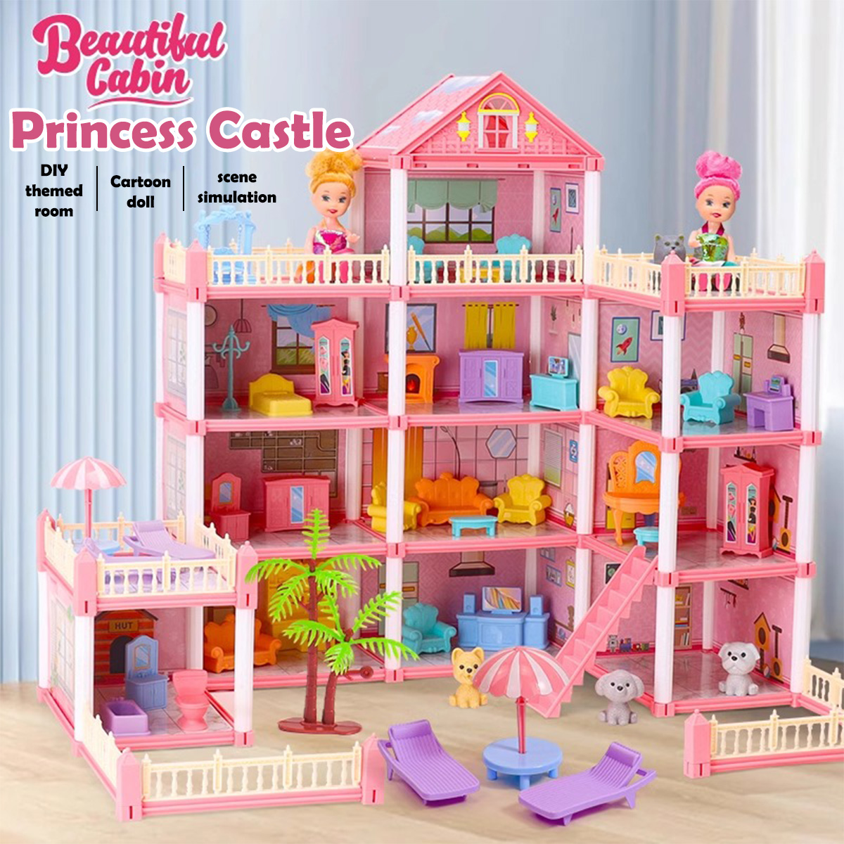 Philodendron Pink Princess - Girl Doll House Toy 3d Assembly
