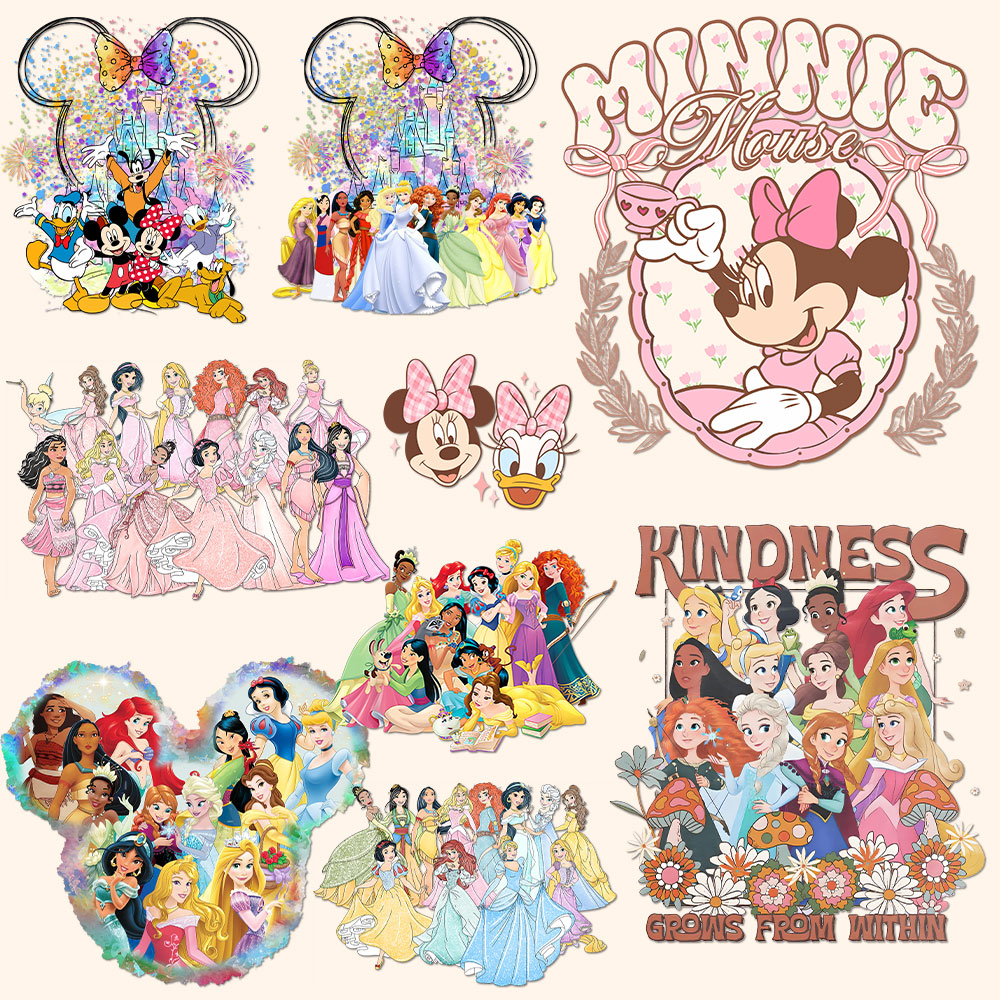 Philodendron Pink Princess - Retro Mickey Minnie Pink Princesses Watercolor