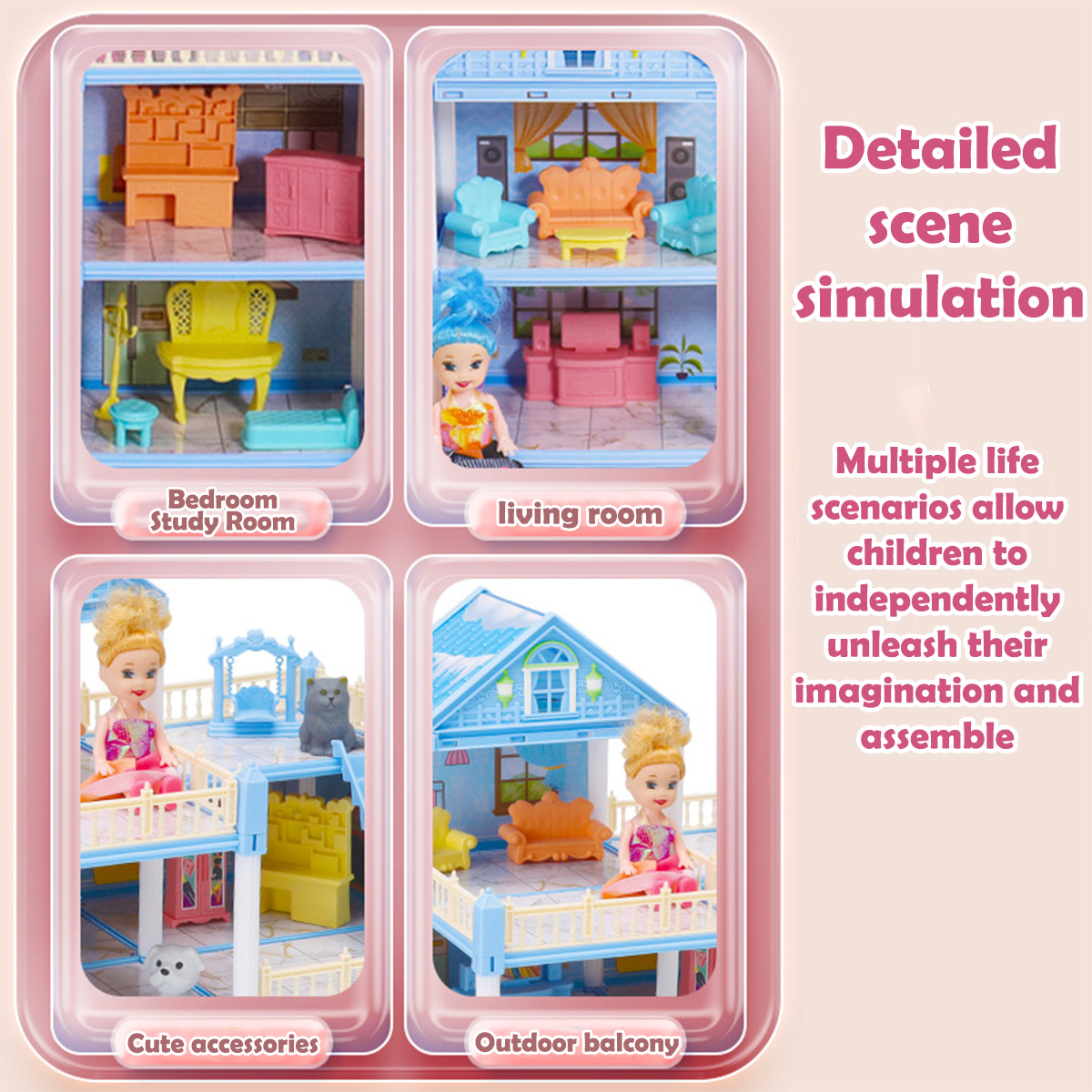 Girl Doll House Toy 3d Assembl - Philodendron Pink Princess review and price