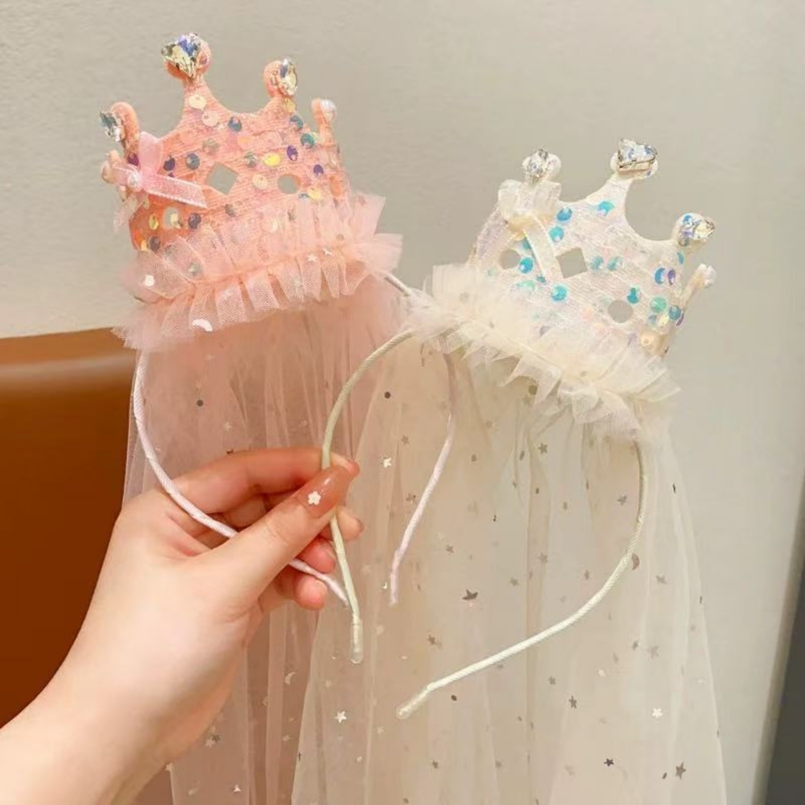 1PC Princess Crown Veil Headba - Philodendron Pink Princess review and price