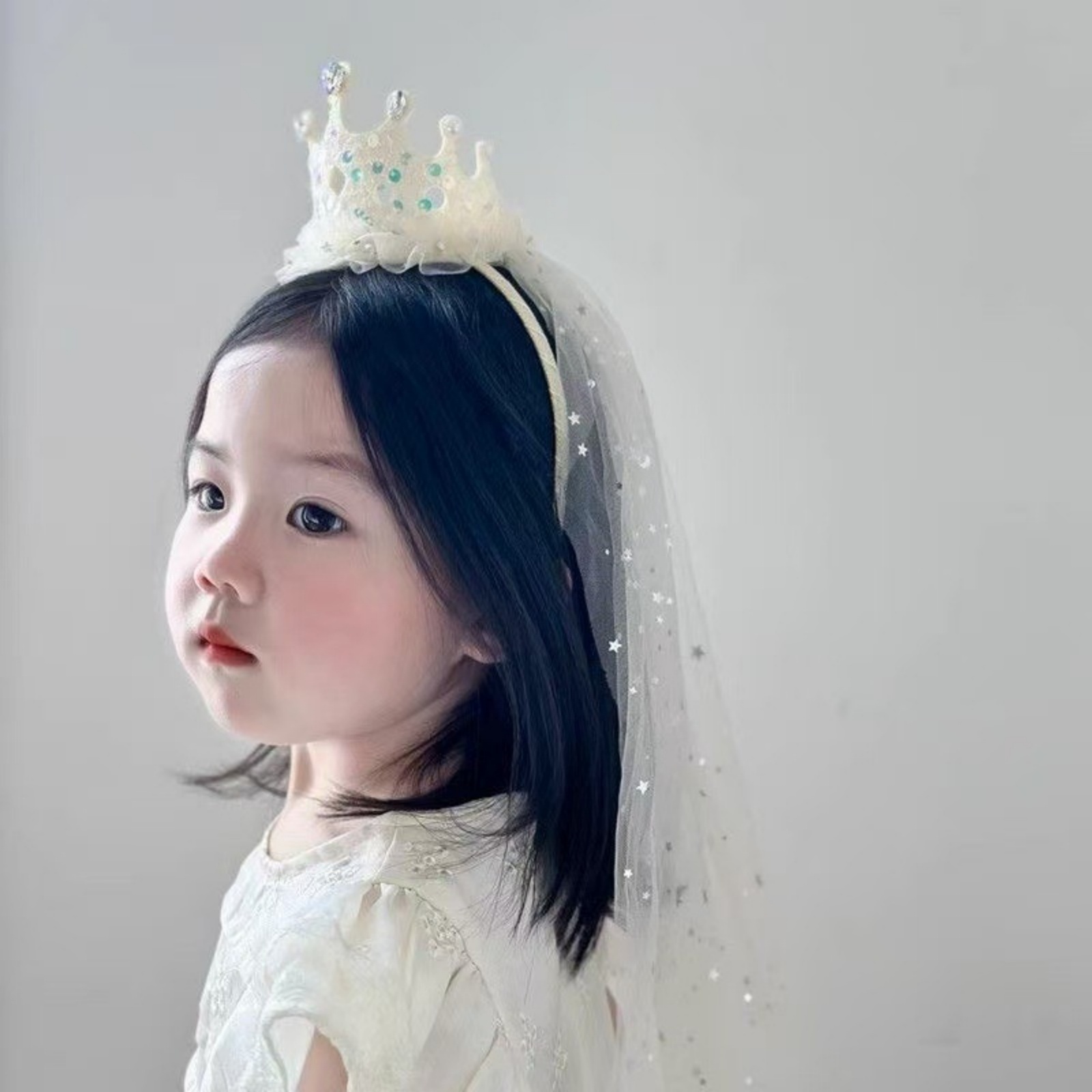 1PC Princess Crown Veil Headba - Philodendron Pink Princess review and price